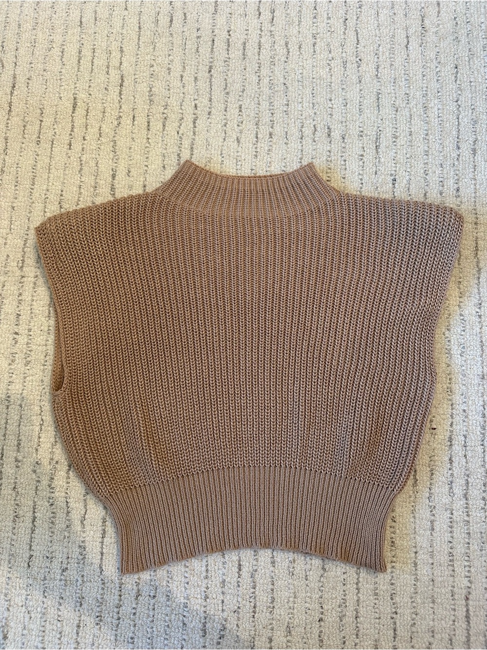 Cider Tan Ribbed Knit Sweater